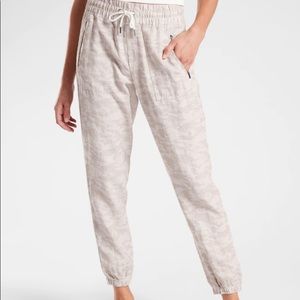 Athleta Cabo Tide Linen Jogger Size 8